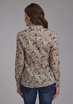 Roper 2116 Brushstroke Cowboys (Brown) - Women's Western Shirt