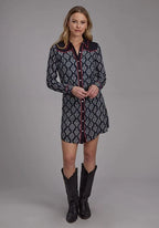 Roper 2133 Black Ikat (Black) - Women's Dress