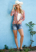 Tin Haul 1496 Southwest Serape (Pink) - Women's Western Shirt