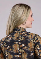 Tin Haul 2565 Cowboy Print (Black) - Women's Western Shirt