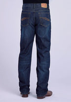 Stetson 1520 Straight Leg Fit Zig Zag Pockets (Dark Wash) - Men's Jeans