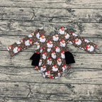 Leopard Santa ruffle romper
