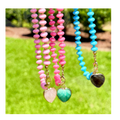 Trendy Heart Beaded Clasp Necklace