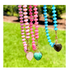 Trendy Heart Beaded Clasp Necklace