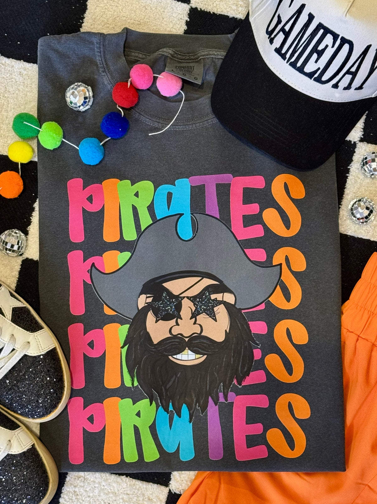 Pirates Neon Mascot Tee / Sweatshirt