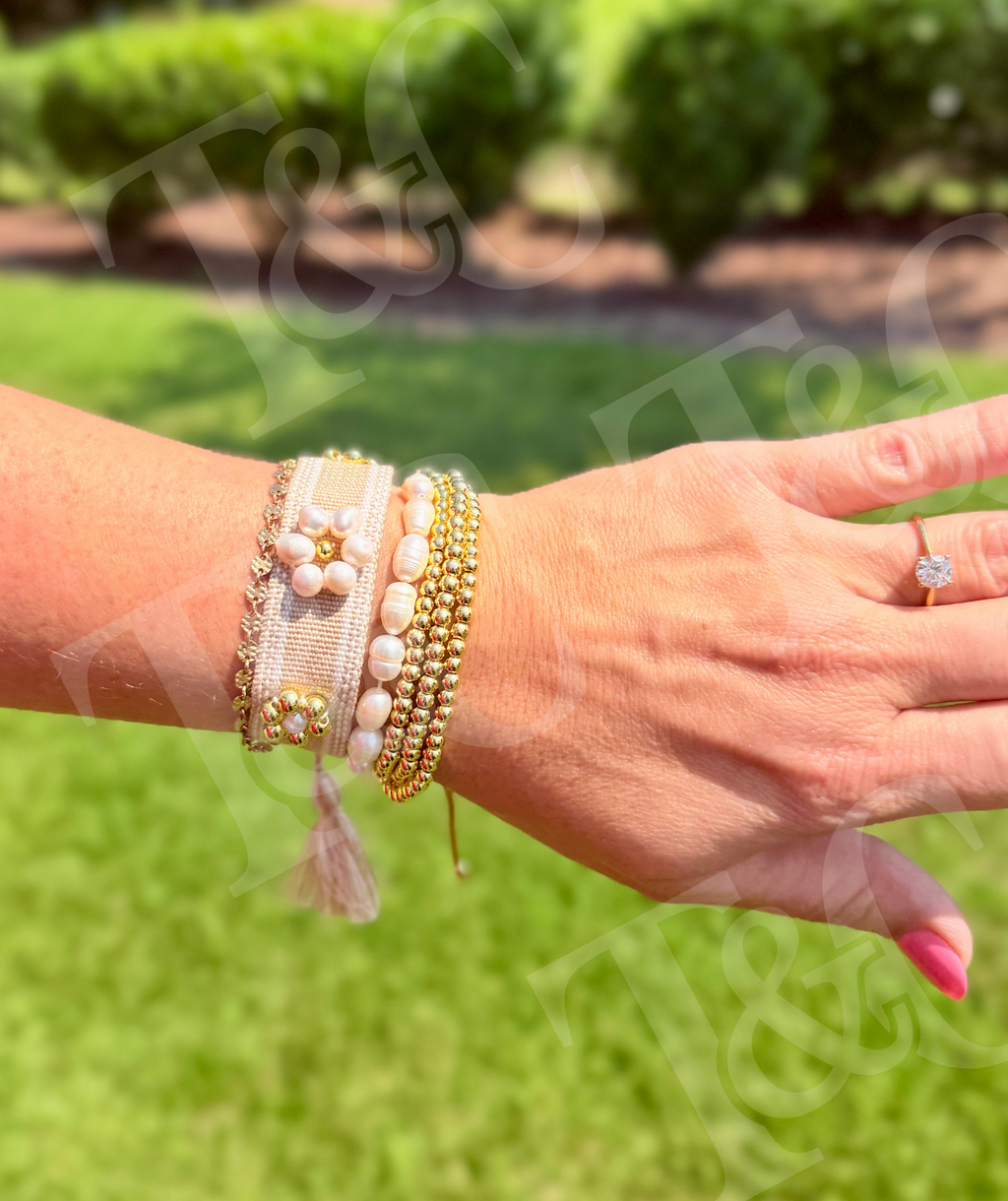 Miyuki Love Cross Bracelet