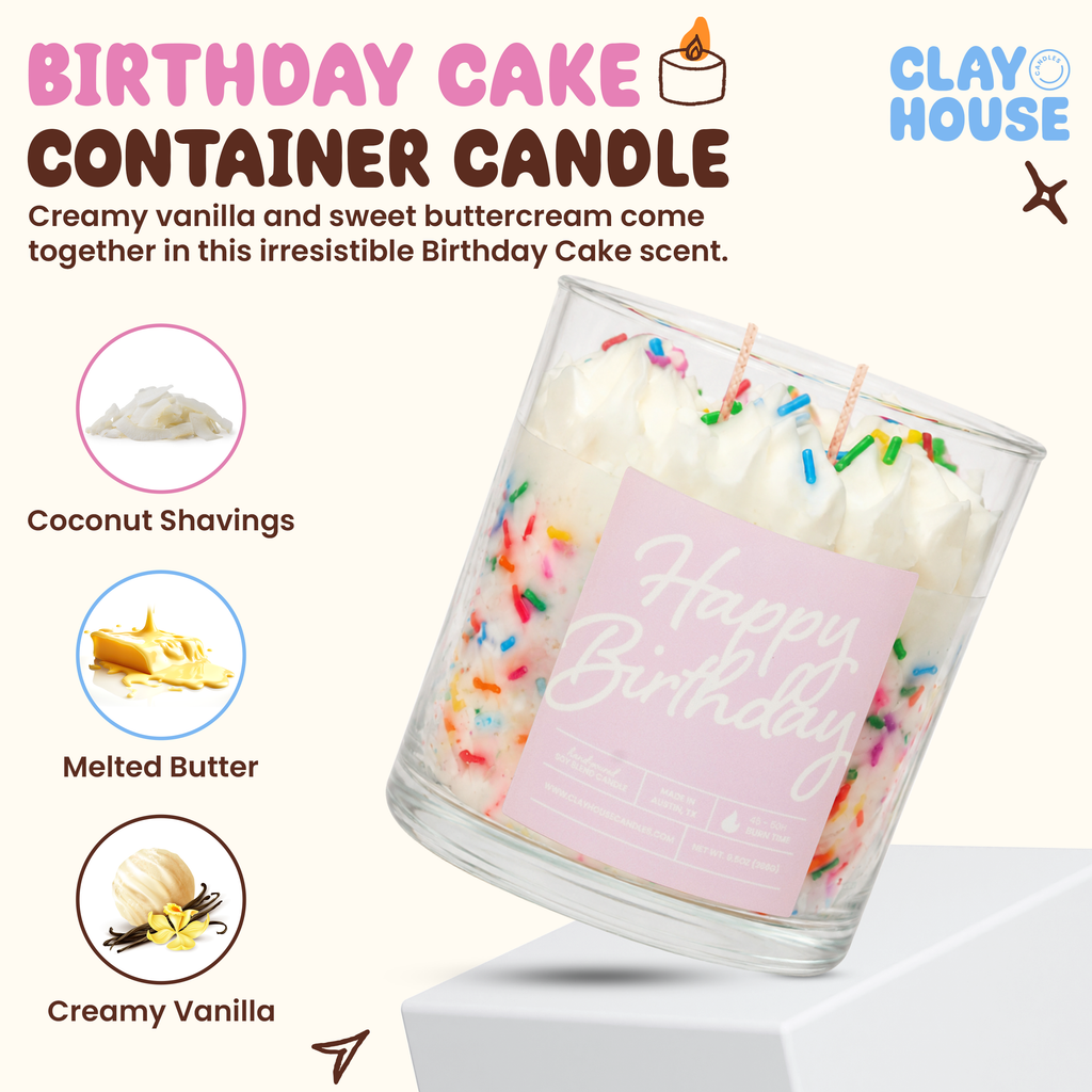 Birthday Cake Container Candle