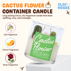 Cactus Flower Container Candle