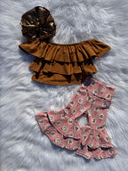 Saddle ruffle top