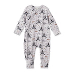 Airplane Zipper Romper -  Bamboo Baby Footie Outfit