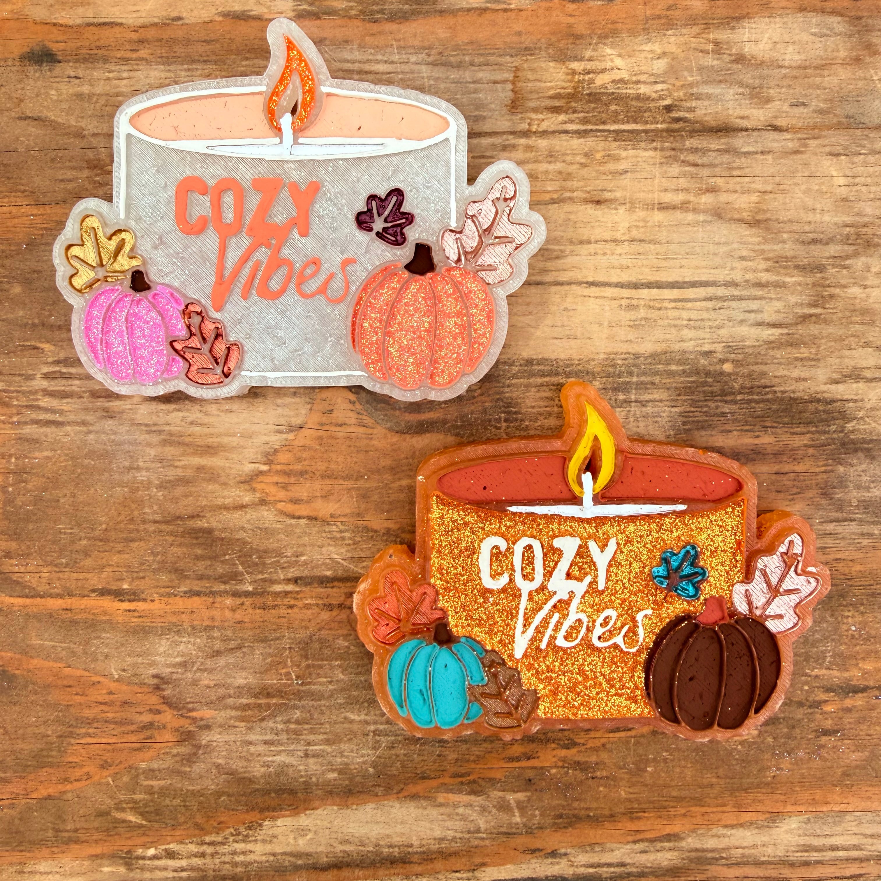 Fall “Cozy Vibes” Candle Car Freshie
