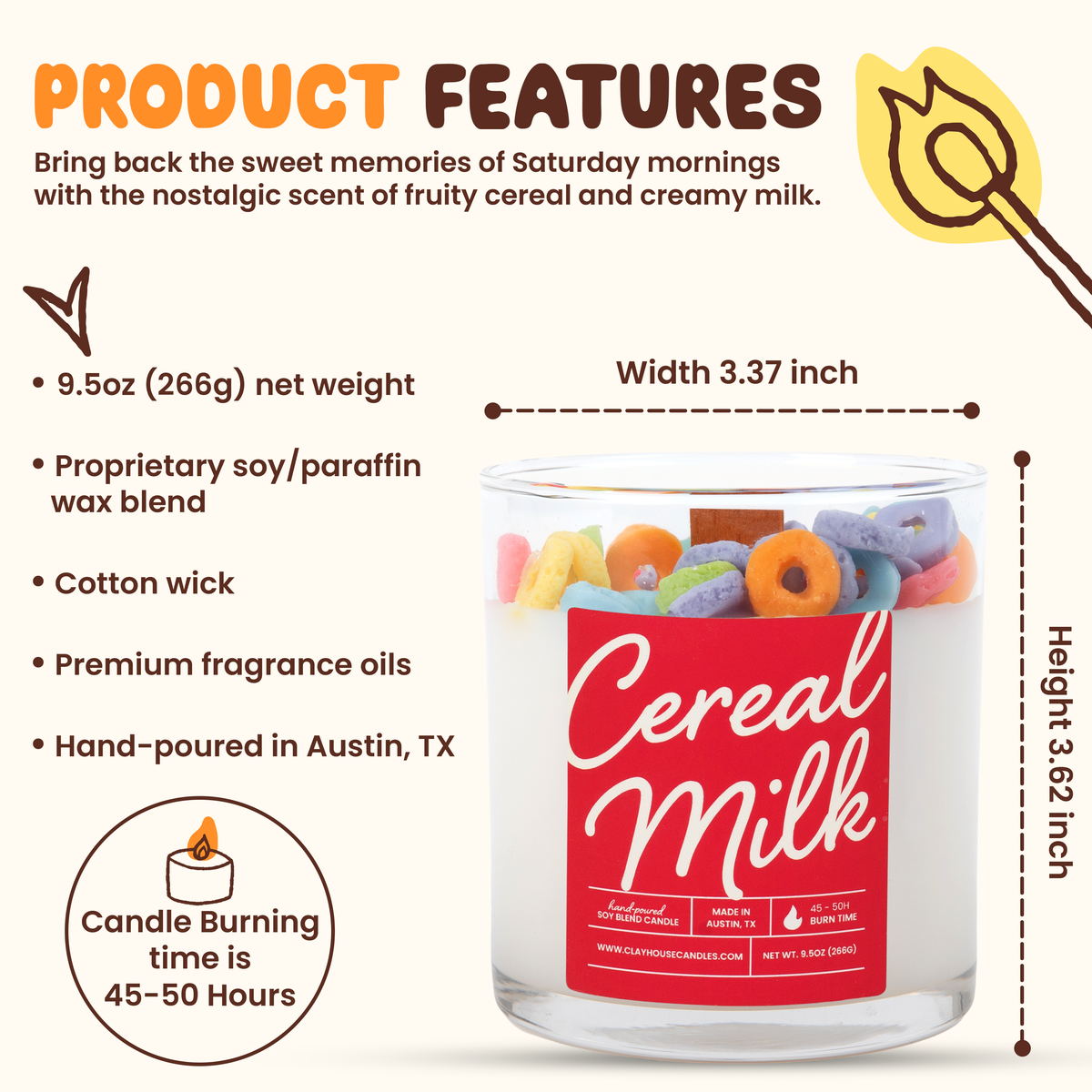 Cereal Milk Container Candle