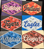 Custom School Spirit Colored Camo Tee