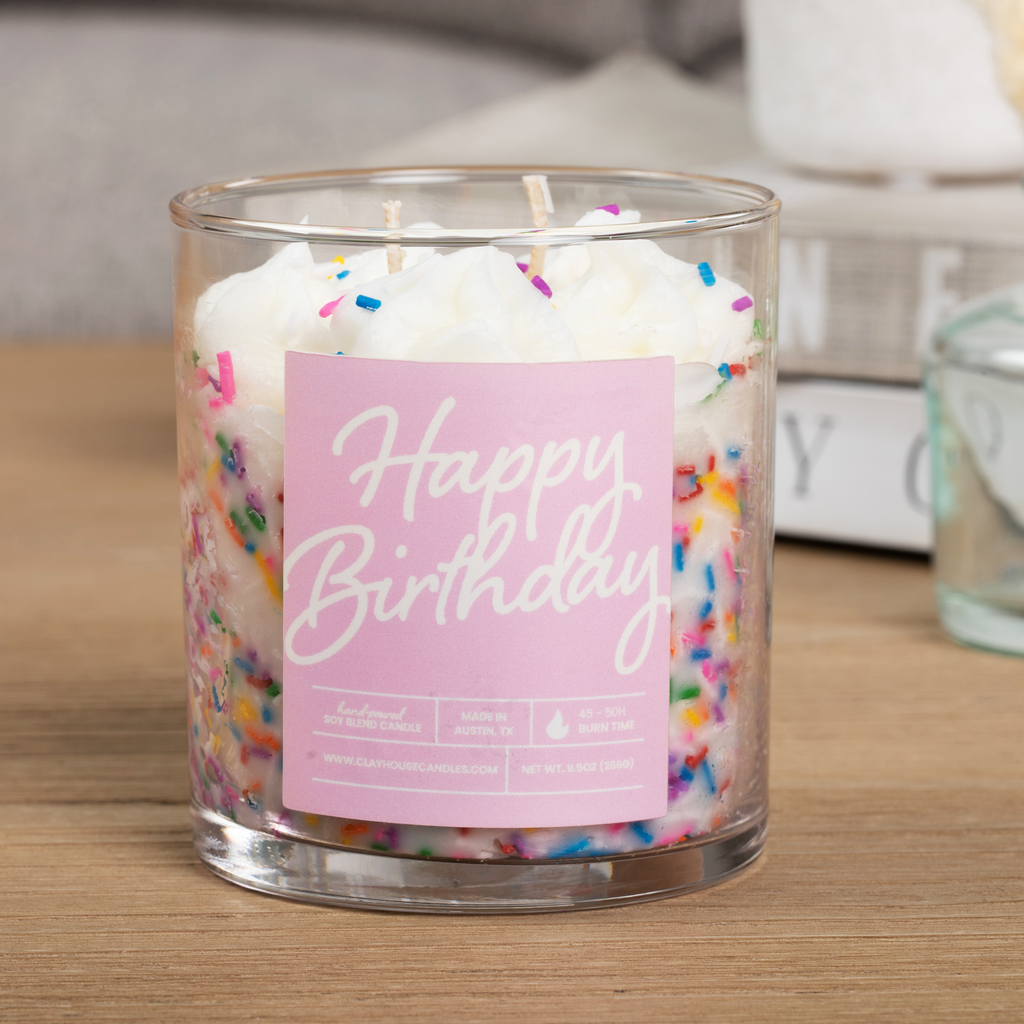 Birthday Cake Container Candle