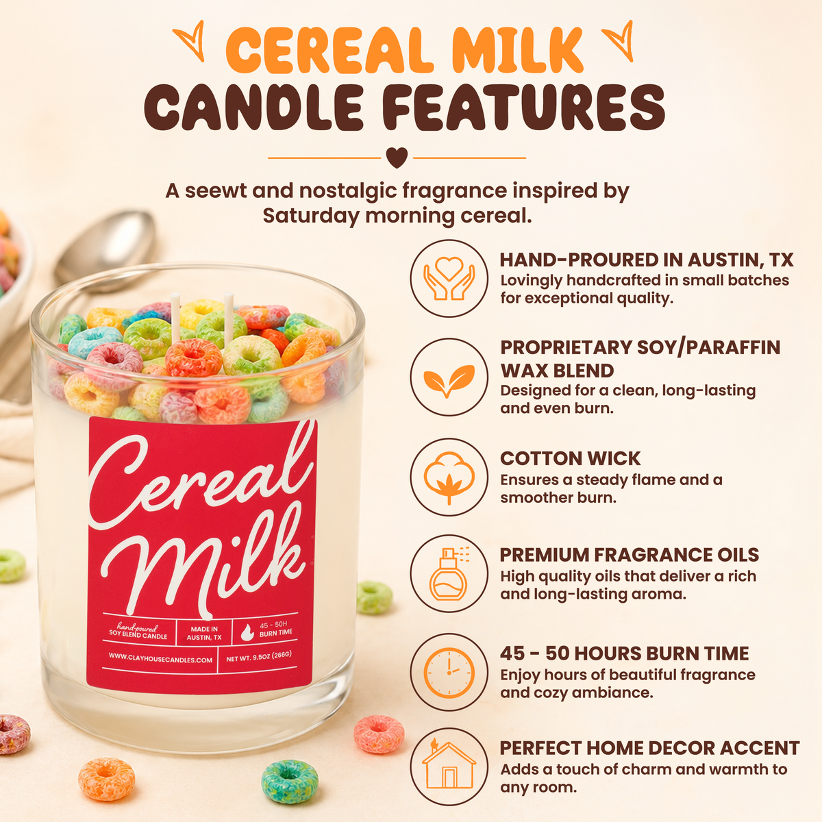 Cereal Milk Container Candle