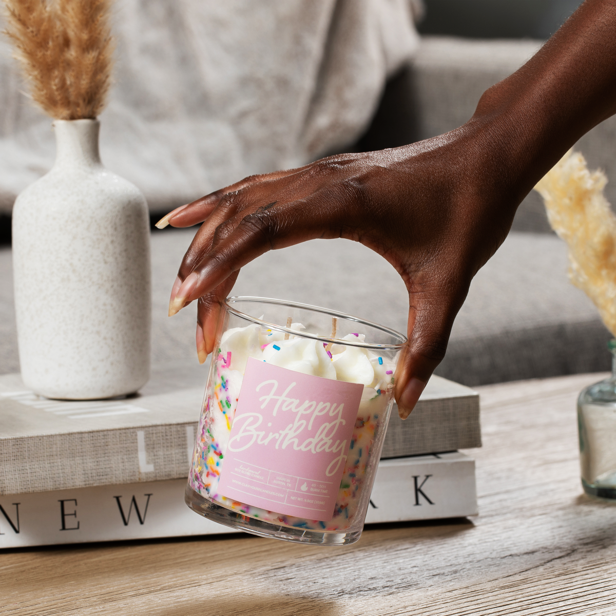 Birthday Cake Container Candle