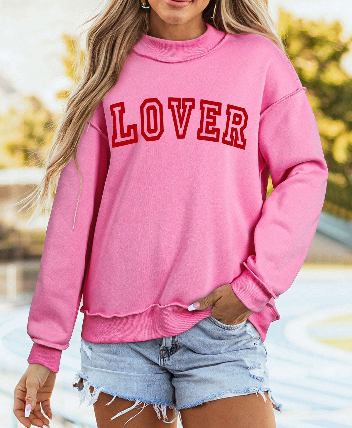 Pink Lover Reversible Mock