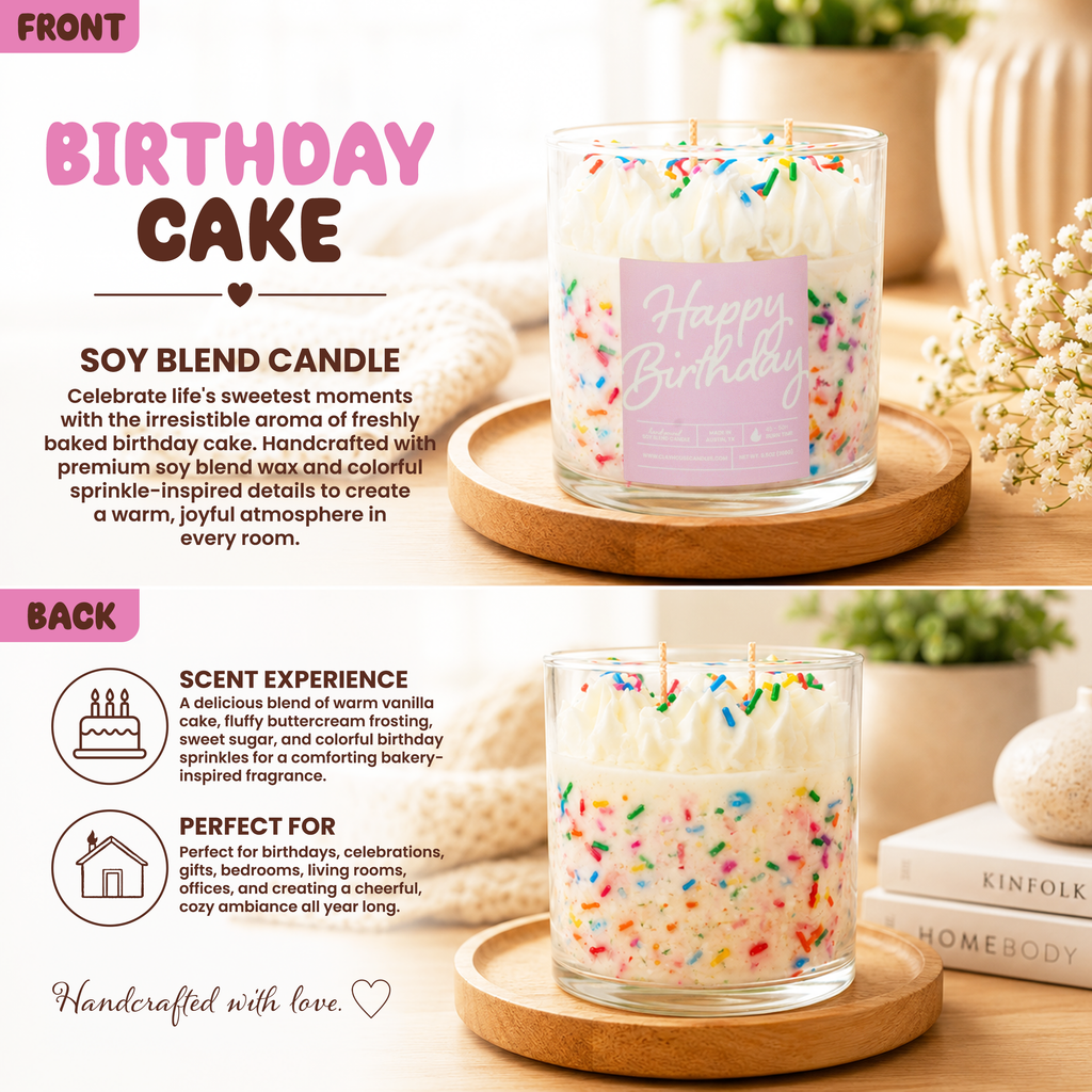 Birthday Cake Container Candle