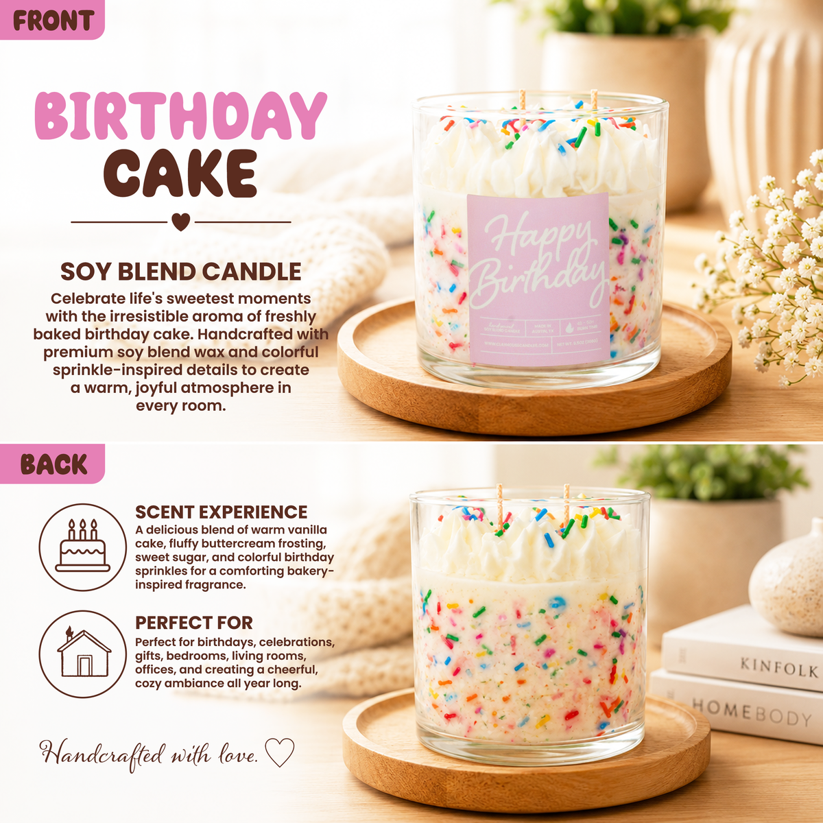 Birthday Cake Container Candle