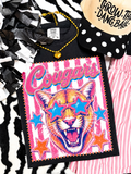 Cougars Pink Stripe Preppy Tee