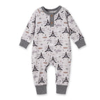Airplane Henley Romper – Soft Bamboo Baby Outfit