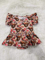 Pink highland skirted romper