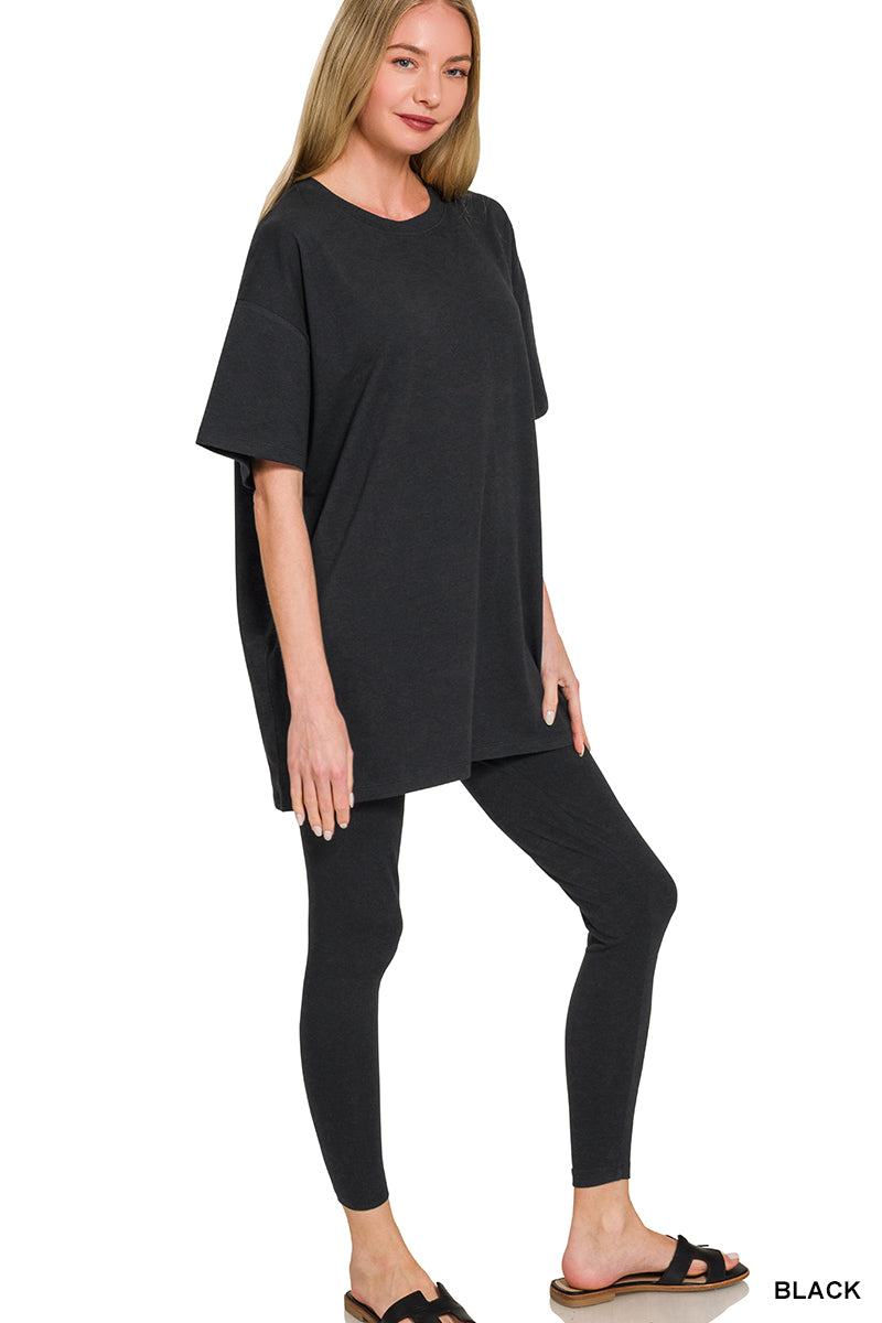 Cotton Round Neck Zenana Set *Multiple Colors*