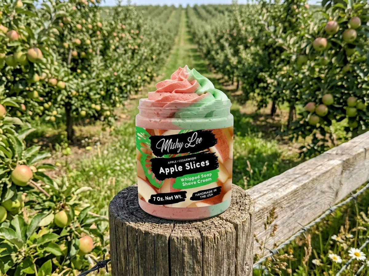 Apple Slices Whipped Soap and Shave Cream