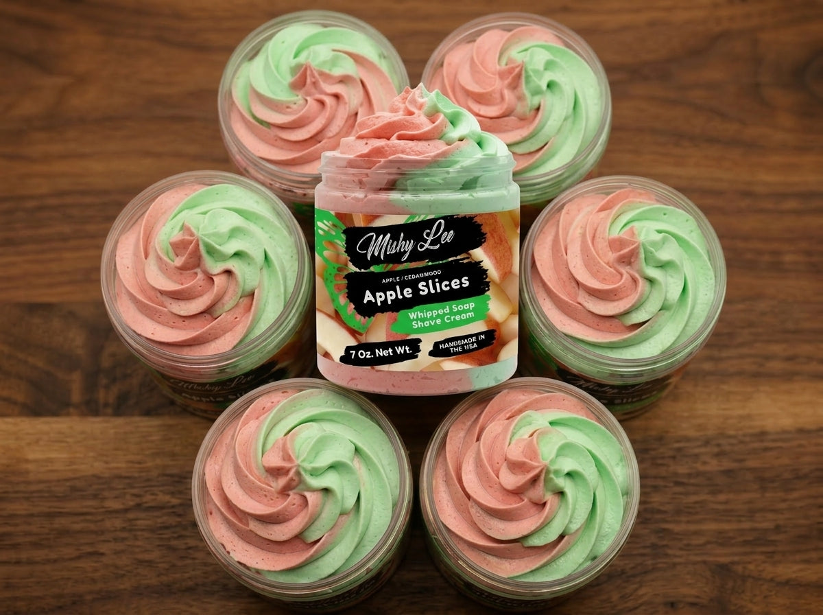 Apple Slices Whipped Soap and Shave Cream