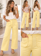 Scalloped-Patch Jeans