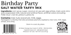 Birthday Party Salt Water Taffy Mix | Birthday Cake, Bubble Gum & Sweet Treat Flavors