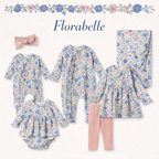 Vintage Floral Girls Dress - Soft Bamboo Jersey