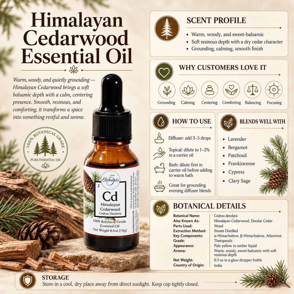 Himalayan Cedarwood | Essential Oil | Cedrus deodara