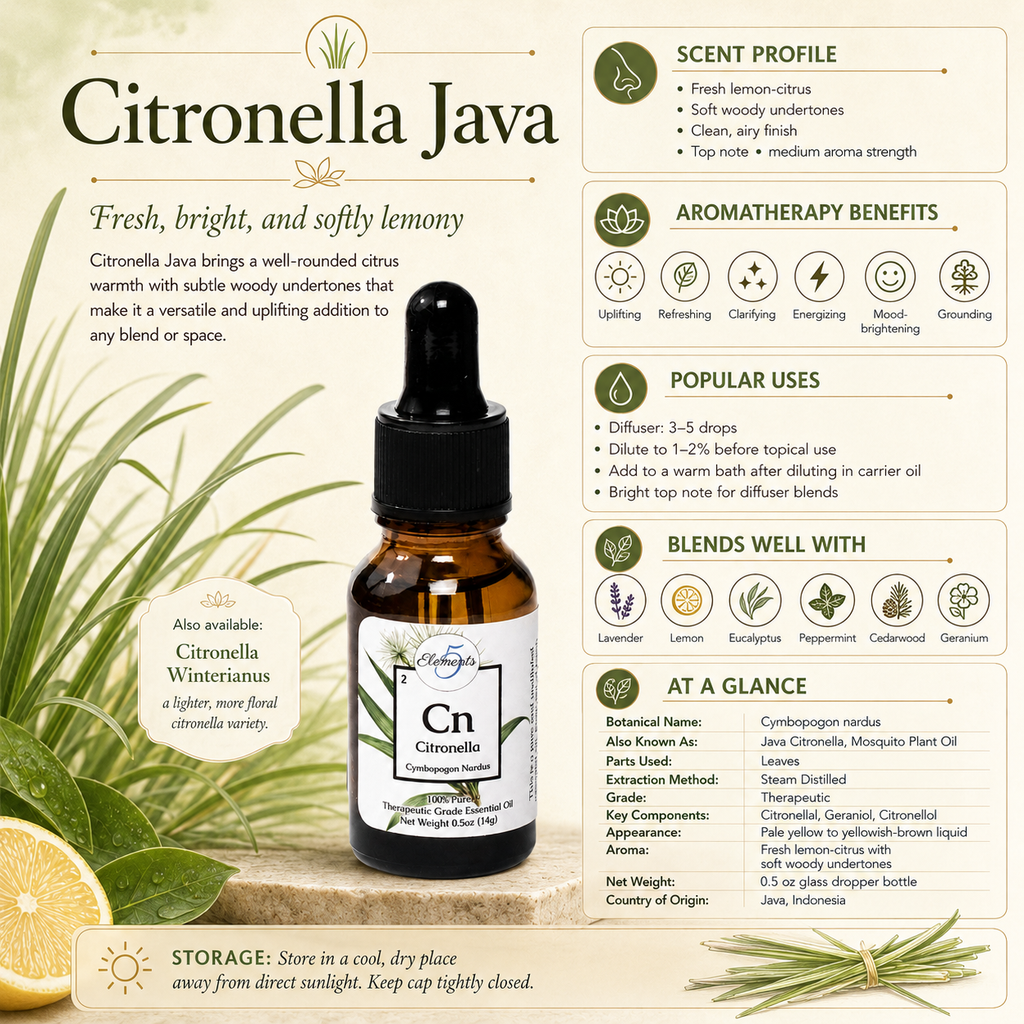 Citronella Java | Essential Oil | Cymbopogon nardus