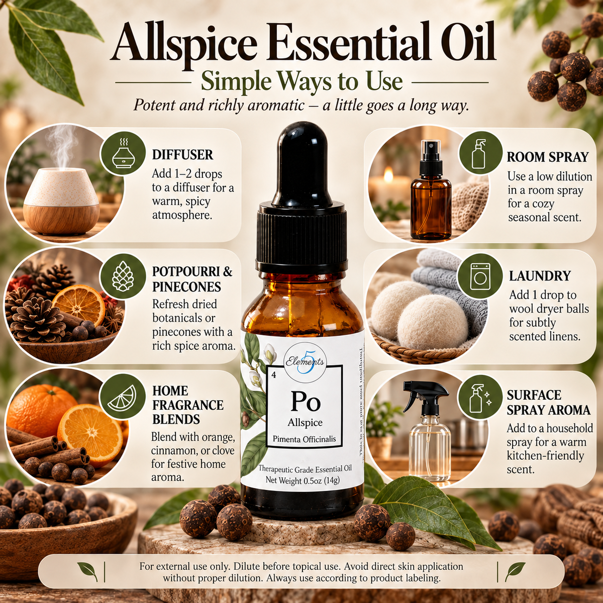 Allspice Leaf | Essential Oil | Pimenta Officinalis
