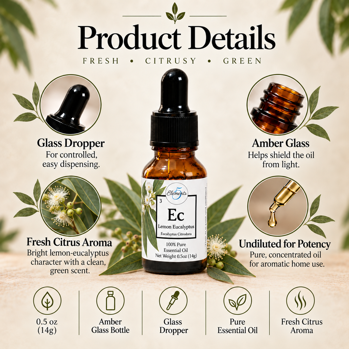 Eucalyptus Lemon | Essential Oil | Eucalyptus citrodora