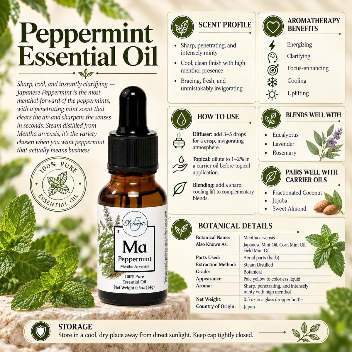Peppermint | Essential Oil | Mentha arvensis