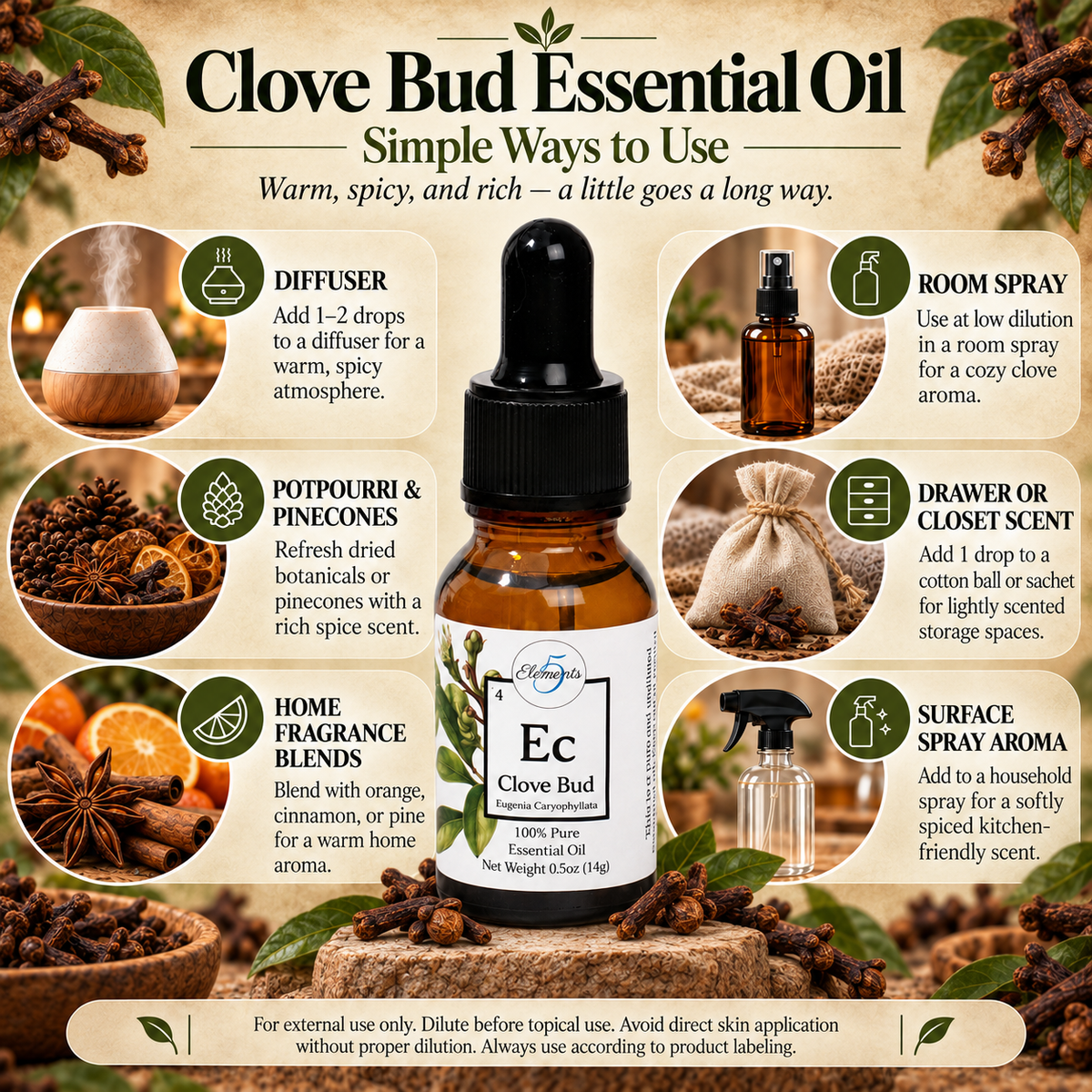 Clove Bud | Essential Oil | Eugenia caryophyllata