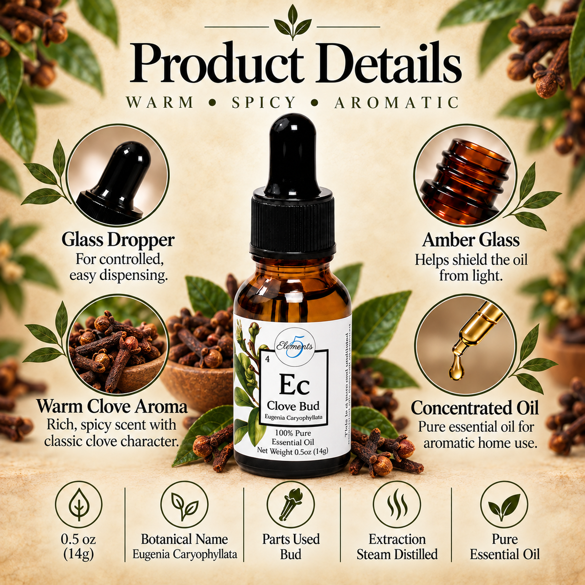 Clove Bud | Essential Oil | Eugenia caryophyllata
