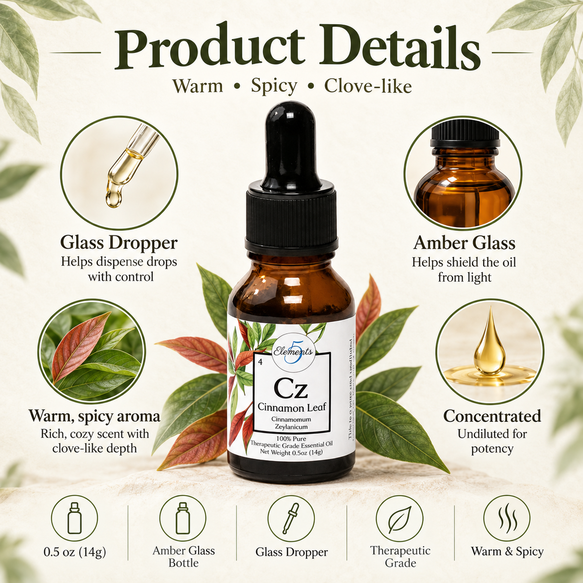 Cinnamon Leaf | Essential Oil | Cinnamomum zeylanicum