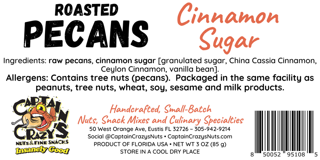 Cinnamon Sugar Roasted Pecans