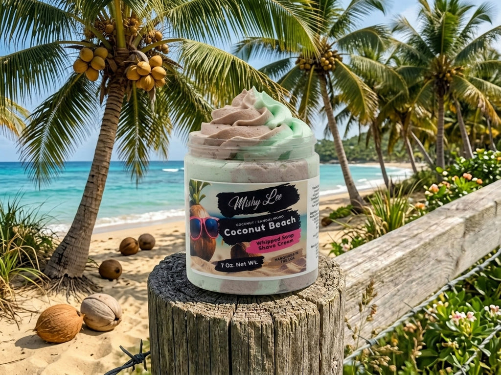 Coconut Beach Whipped Soap and Shave Cream