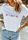American Embroidered Flag Shirt