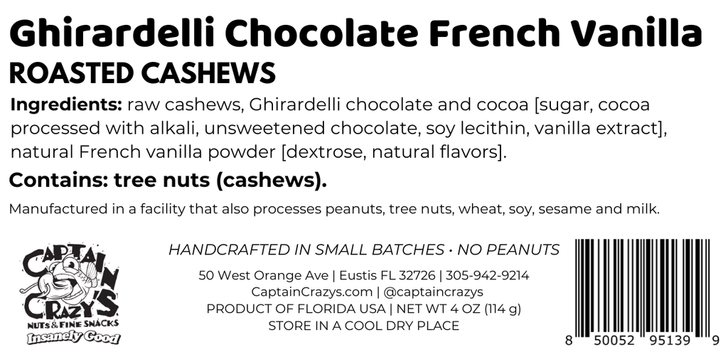 Ghirardelli® Chocolate French Vanilla Roasted Cashews