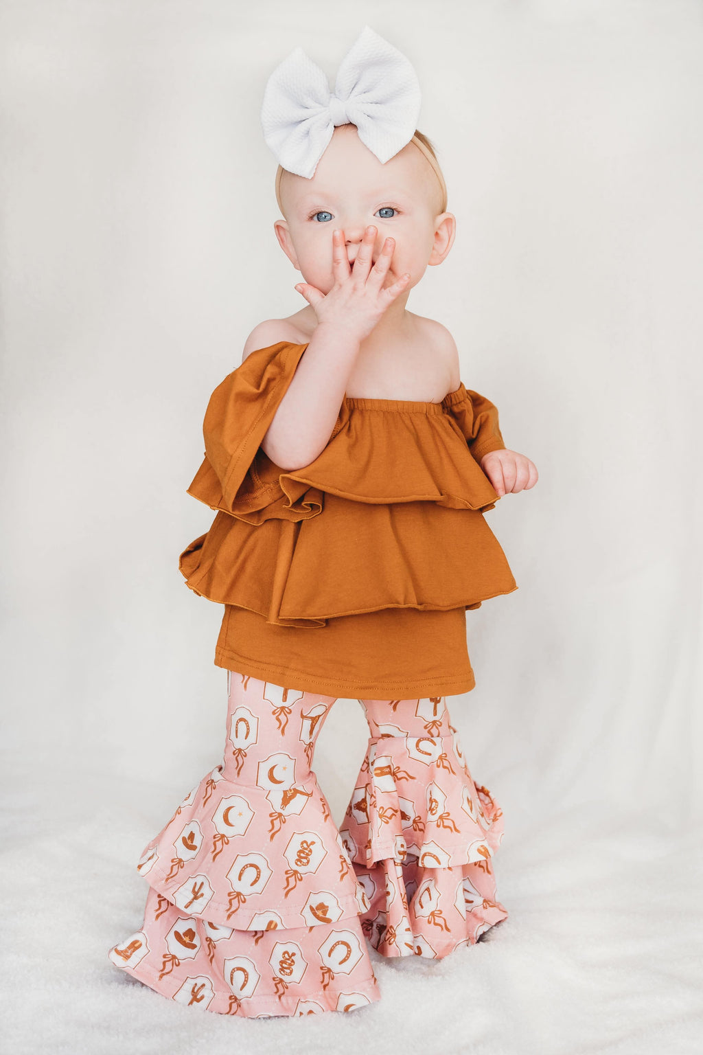 Saddle ruffle top