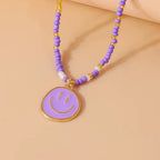 Smiley Beaded Necklace