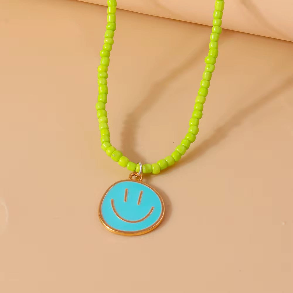 Smiley Beaded Necklace