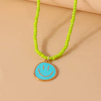 Smiley Beaded Necklace
