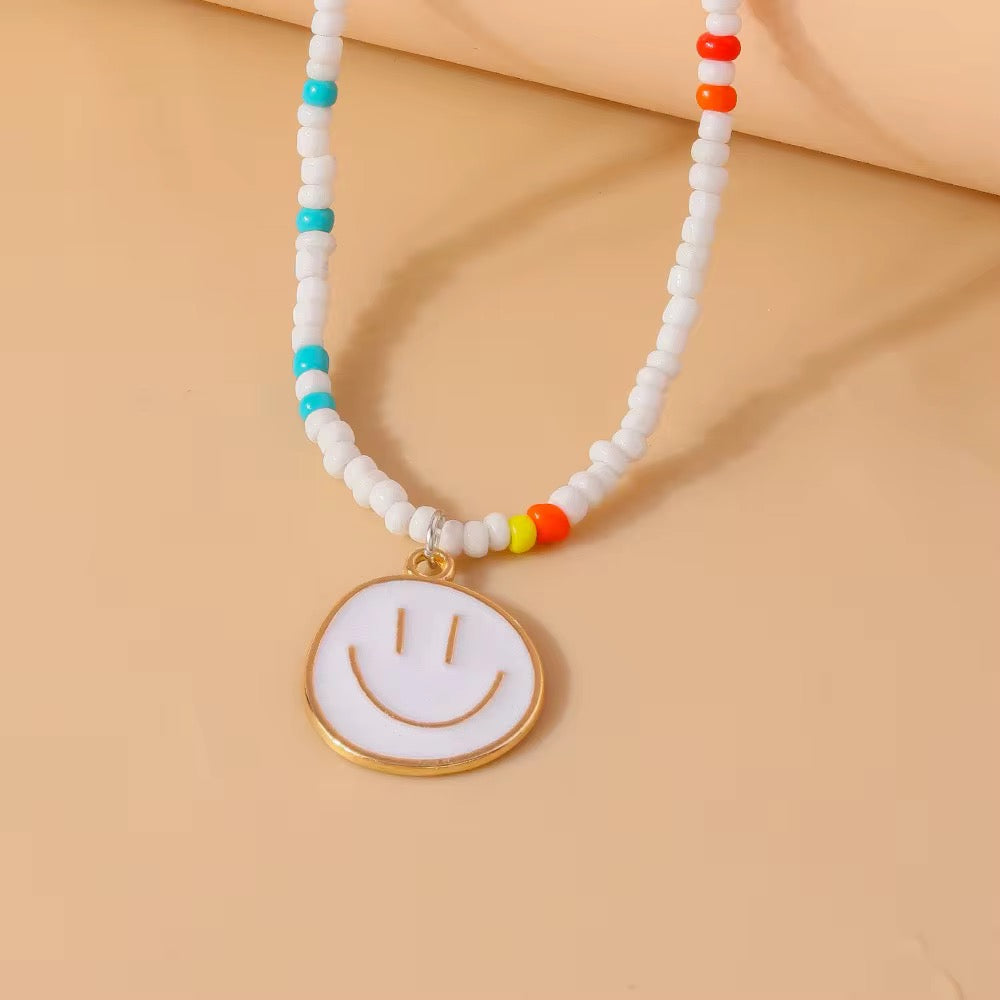 Smiley Beaded Necklace