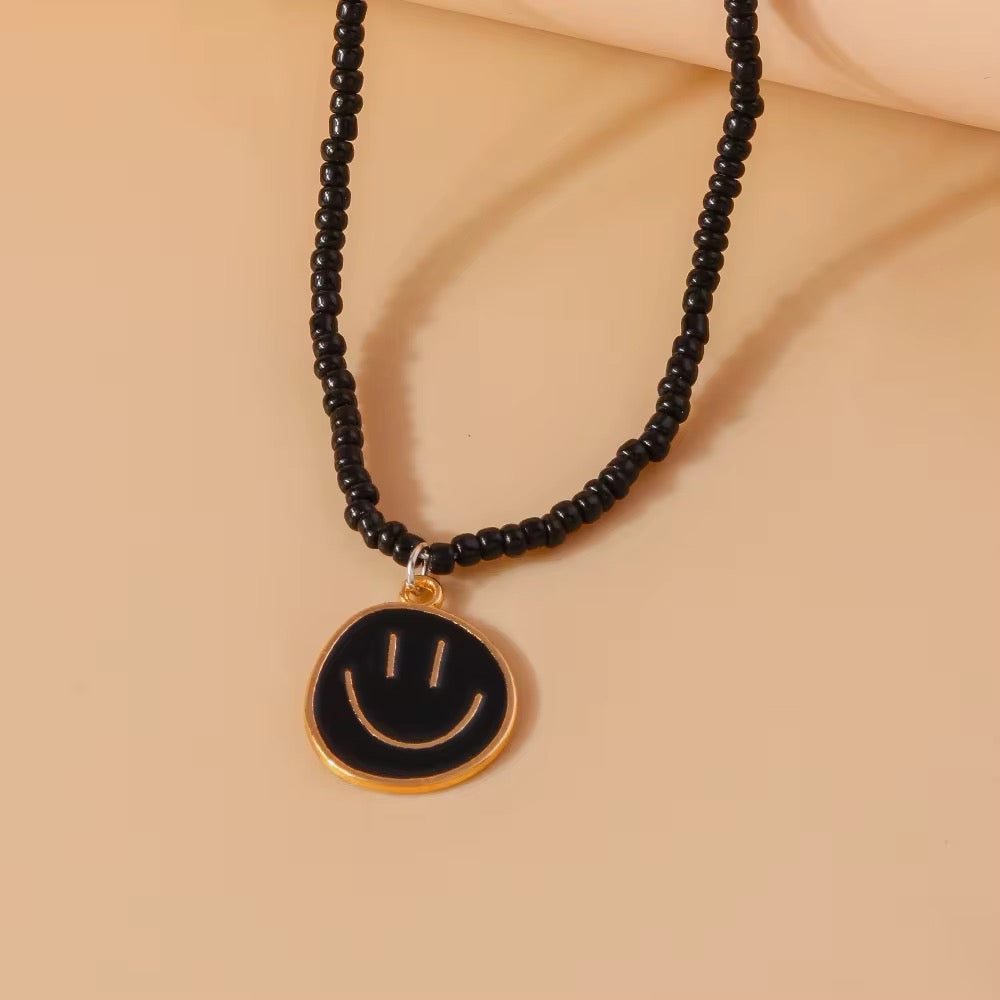 Smiley Beaded Necklace